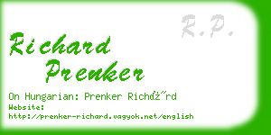 richard prenker business card